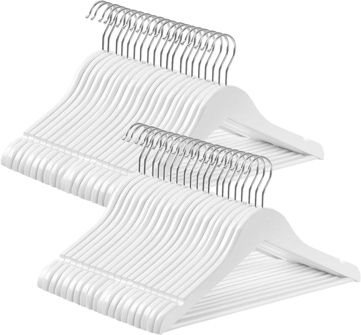 SONGMICS Kinderkleiderbügel, 40er Set Kleiderbügel Kinder, 35 cm Lange Bügel aus Holz, Massivholz, m