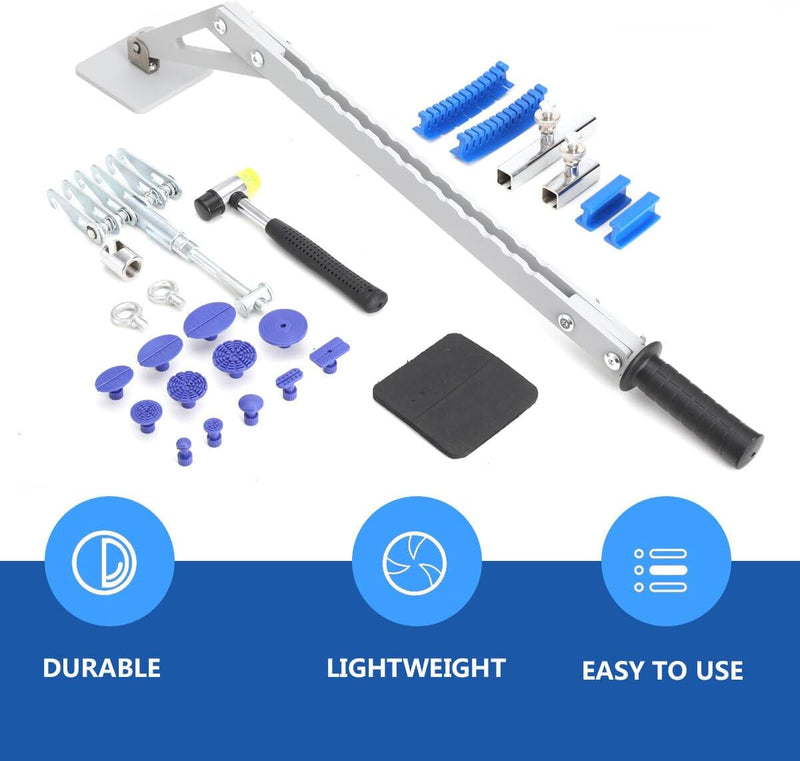 Lfhelper 6 Dent Puller Kit 625 mm Nivellierstange Single Leg Dent Puller 200 mm Dent Pull Bar Metal