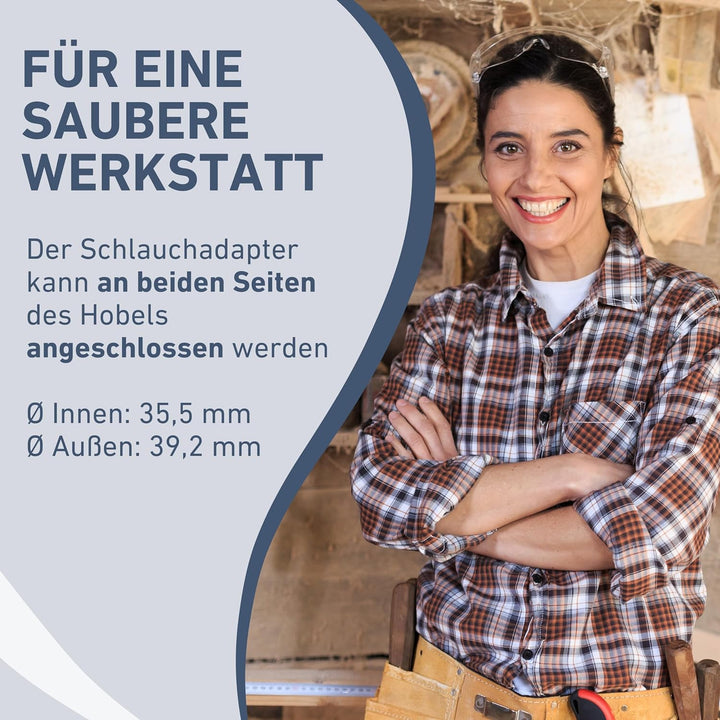 Extol Premium 8893405 Elektrohobel, Breite: 110mm, 1000W, bis 3mm Spantiefe, Parallelanschlag, 2 Ril