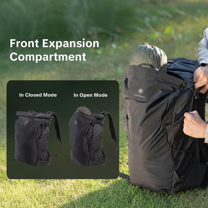 PGYTECH OnePro Ultralight Kamerarucksack Erweiterbar 20L-40L Outdoor Reisen Schwarz 30L, Schwarz 30L