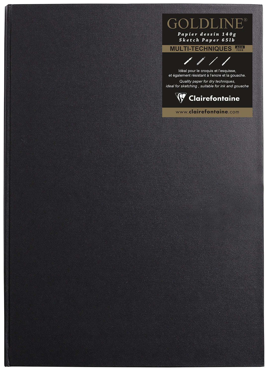 Clairefontaine – Ref. 34241C – Goldline-Kastenblock (64 weisse Blätter) – A3-Grösse (420 x 297 mm),