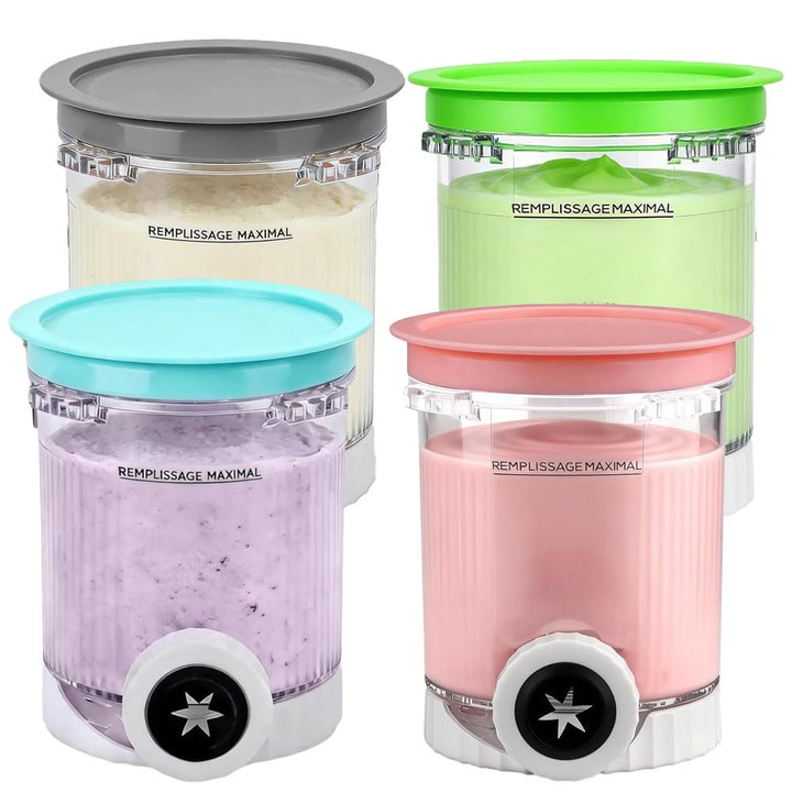 Behälter Kompatibel mit Ninja Swirl Creami, 4 Stück 16oz Behälter für Ninja Creami Swirl, Tubs Zubeh