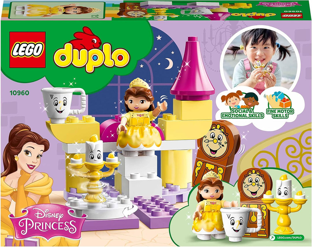 LEGO 10960 DUPLO Belles Ballsaal, Die Schöne und das Biest, Schloss und Prinzessinnen-Spielzeug für