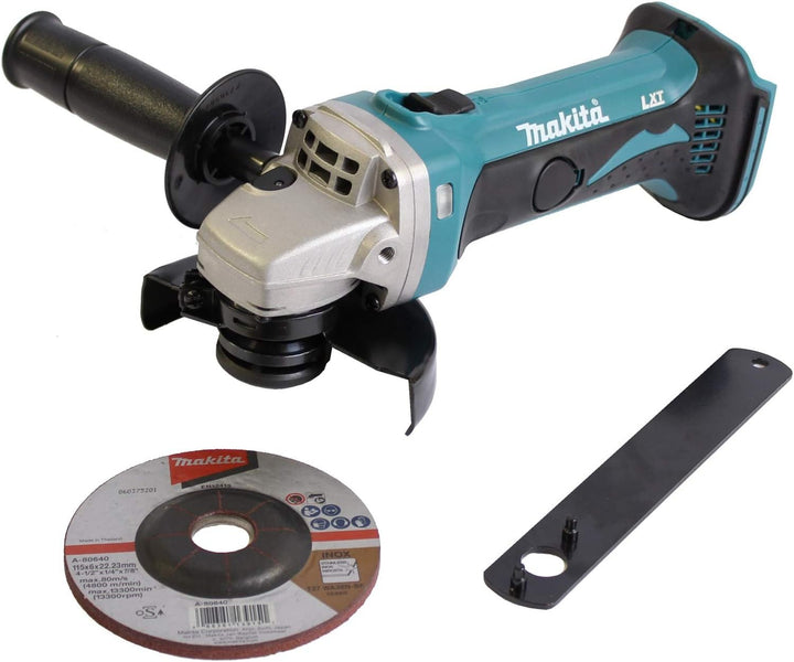 Makita Akku-Winkelschleifer, (18 V im Makpac mit 2 Akkus 4,0 Ah + Ladegerät), DGA452RMJ, im MAKPAC m