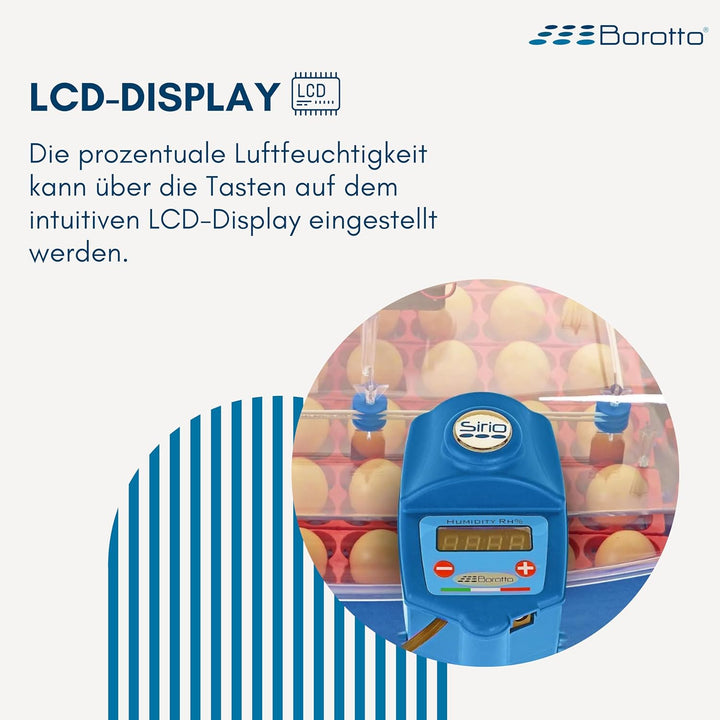 Borotto SIRIO - Patentierter professioneller Luftbefeuchter mit Hygrometer mit dynamischer Verdampfu