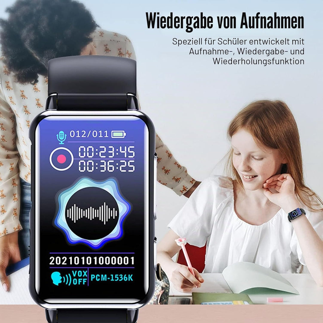 Digitale Voice-Recorder-Uhr, Sprachaktivierter Recorder mit Rauschunterdrückung und Wiedergabe, E-Bo