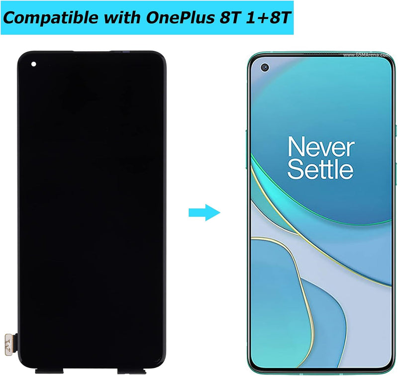 Vvsialeek Neu Fluid AMOLED Display Kompatibel Für OnePlus 8T 1+8T KB2001 KB2000 KB2003 KB2005 OnePlu