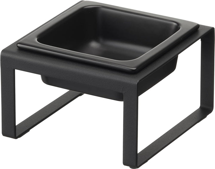 Yamazaki TOWER 5817 Futternapfständer einzeln, 300ML, Schwarz, Stahl/Keramik, Pet Food Bowl Stand, S
