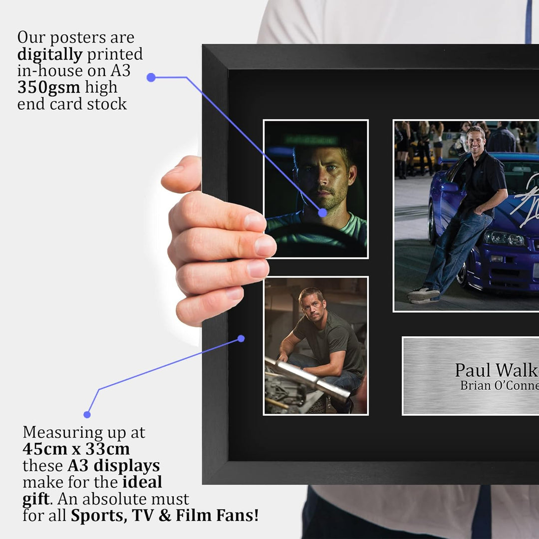 HWC Trading FR A3 Paul Walker Fast and Furious Geschenke Gedruckt, Signiert Autogramm Bild Display F