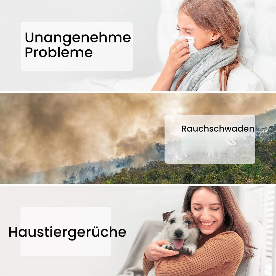 smartmi Ersatz-Luftreiniger-Filter – H13 True HEPA-Filter, Aktivkohle, Vorfilter und Innenfilter – f