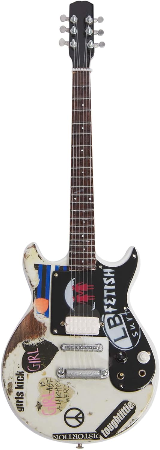 Axman Joan Jett Miniaturgitarre Nachbildung – Musikgeschenke – Handgefertigtes Ornamentmassstab 1/4