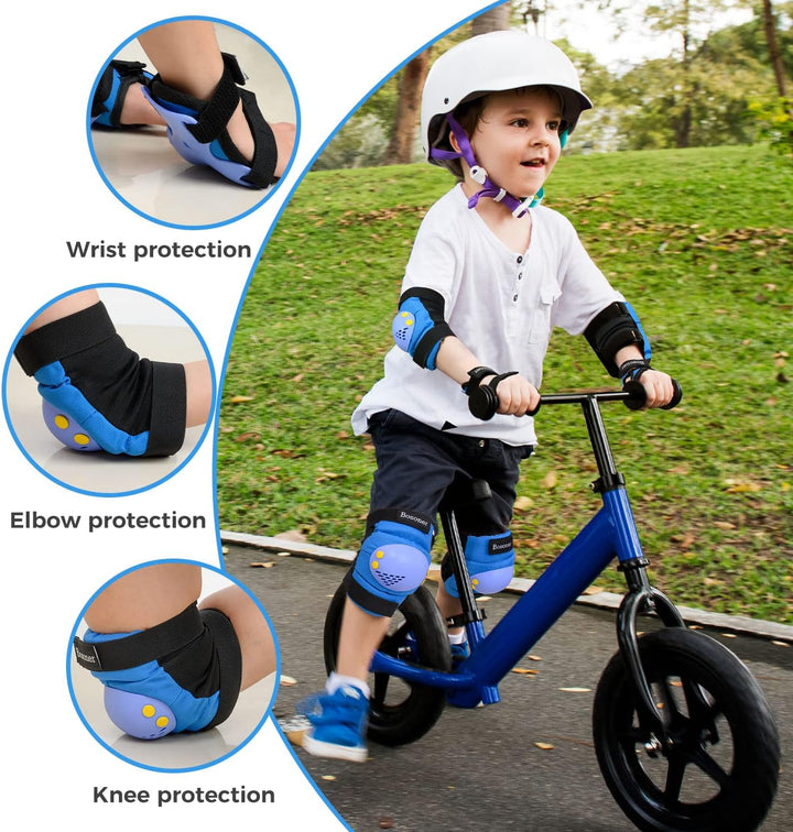 BOSONER Knieschoner Kinder Schoner Inliner Protektoren 6er Set Schützer Inliner Inline Skates Knie U