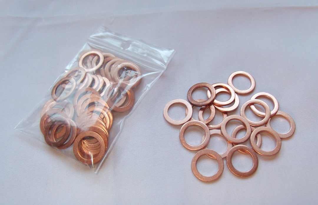 100 Stück Kupferringe Dichtringe Dichutung Kupfer 10x18x1,0 mm Din 7603 Form A