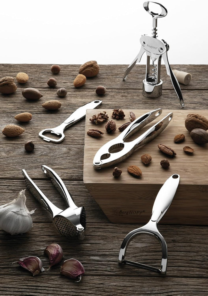 BergHoff Knoblauchpresse - Essentials (Presse für Knoblauch / Ingwer, Knoblauchschneider, Crusher, e