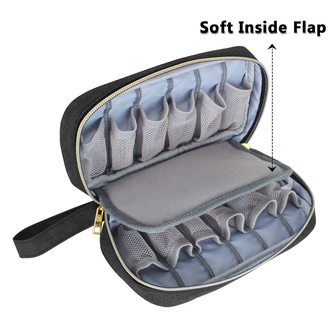 Luxja Ätherische Öle Aufbewahrung - Hält 12 Flaschen (5ml-15ml, Auch für Rollerflaschen), Öl Tasche