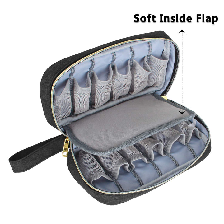 Luxja Ätherische Öle Aufbewahrung - Hält 12 Flaschen (5ml-15ml, Auch für Rollerflaschen), Öl Tasche