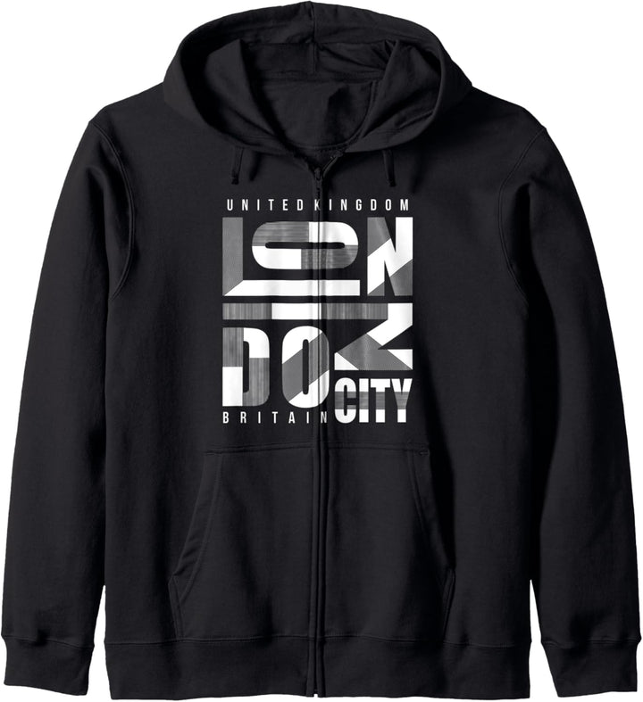 London UK, I Love London Vibes, Cool London Illustration Kapuzenjacke