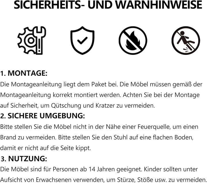 Mingone Esszimmerstühle Holz Küchenstühle mit Armlehnen Retro Design Massivholz Stuhl Kunstleder Sit