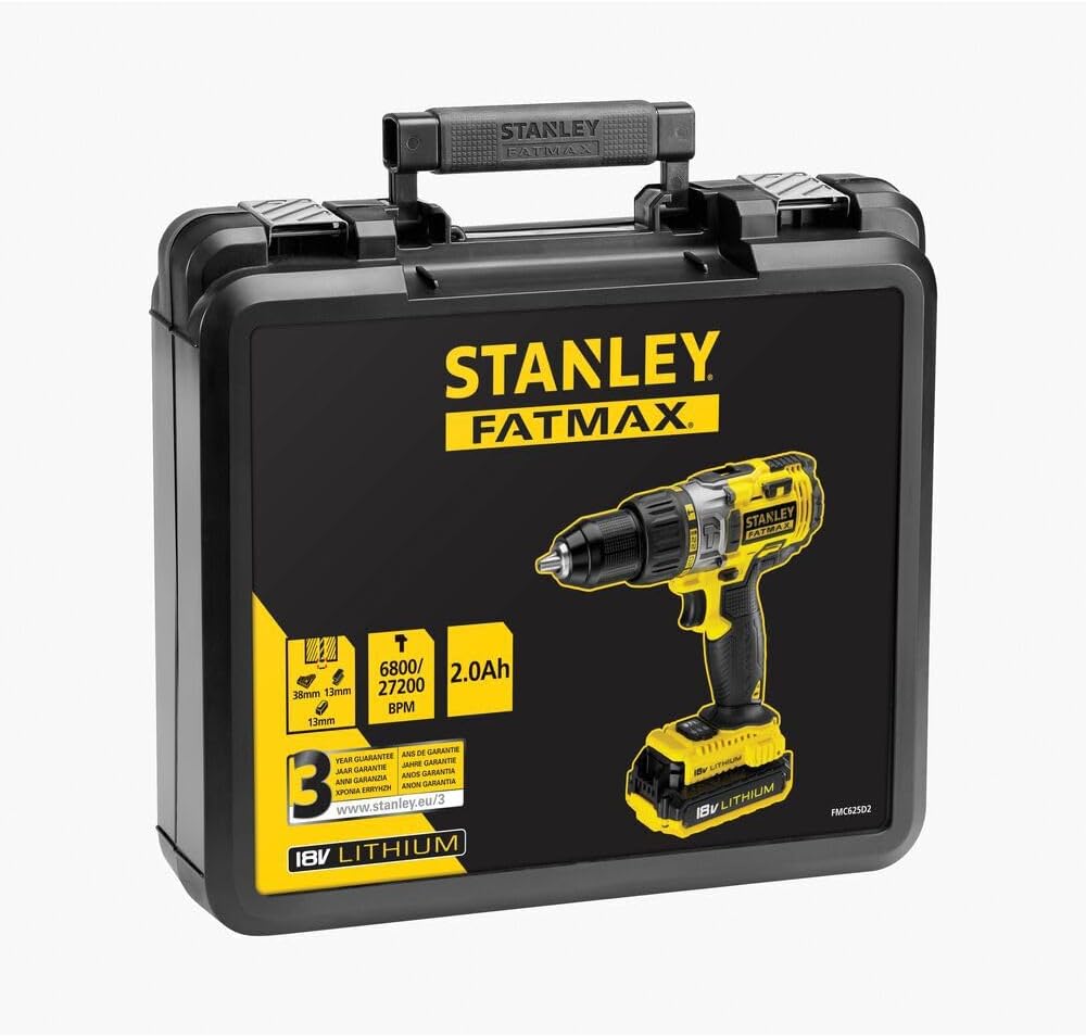 Stanley Schlagbohrschrauber „FatMax“ FMC625D2-QW, 18 V, mit Koffer