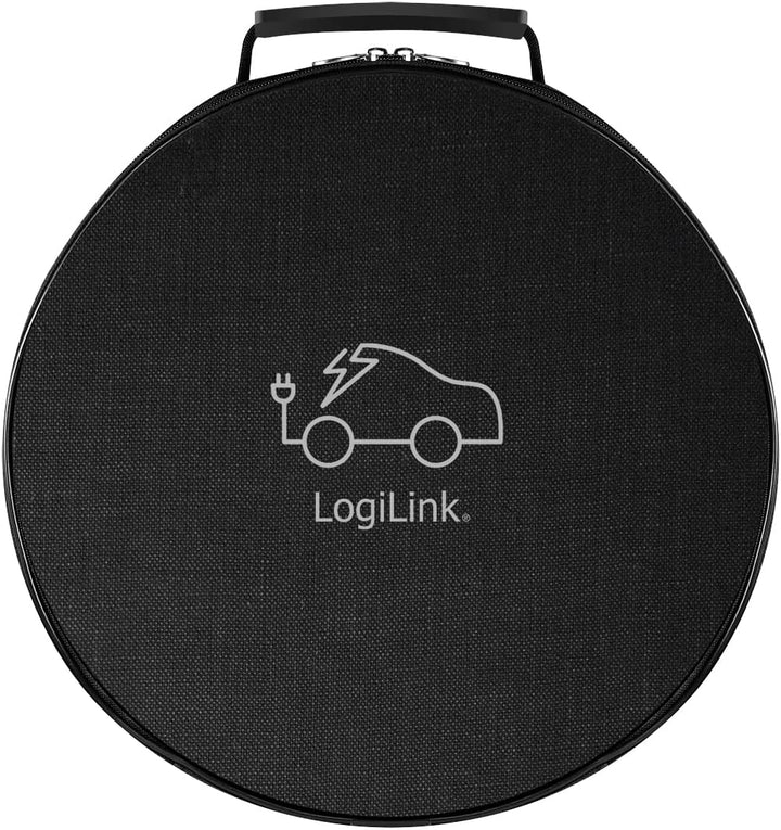 LogiLink E-Auto-Ladekabel, Typ 2, 3-phasig, 32 A, 22 kW, mit Tasche, 5 m, 5 m