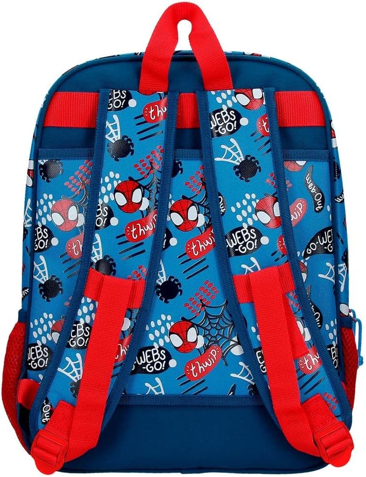 Marvel Go Webs go Schulrucksack Verschiedene Grössen Blau Polyester Rucksack 38, Rucksack 38