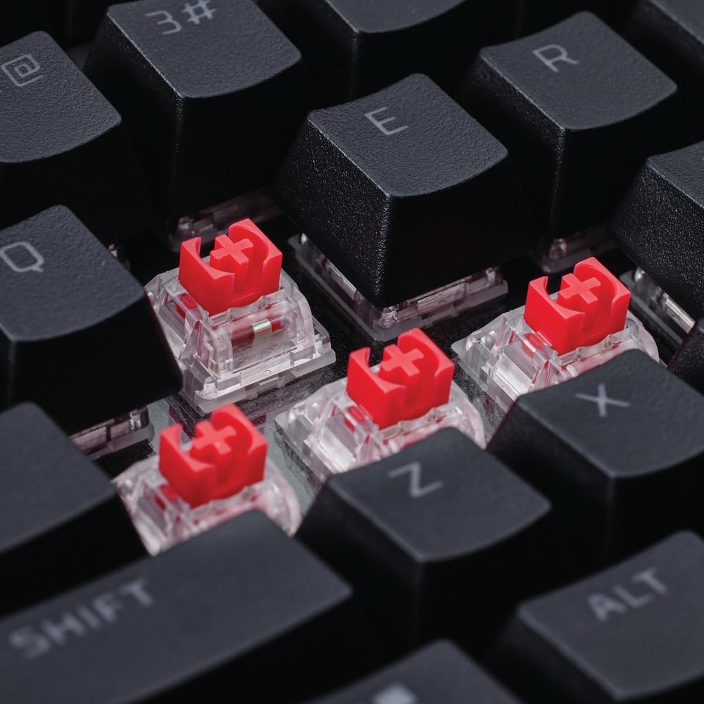 HyperX Alloy Rise 75 Mechanische Gaming-Tastatur, Netzwerk-Switches, Hot-Swap, 75% Format, austausch