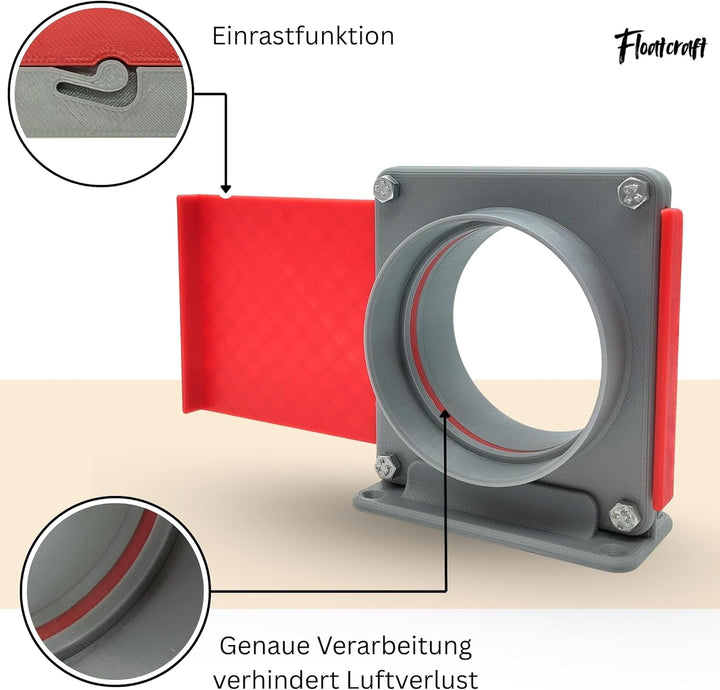 Absperrschieber DN75 für HT-Rohre – robustes Blastgate, DN75