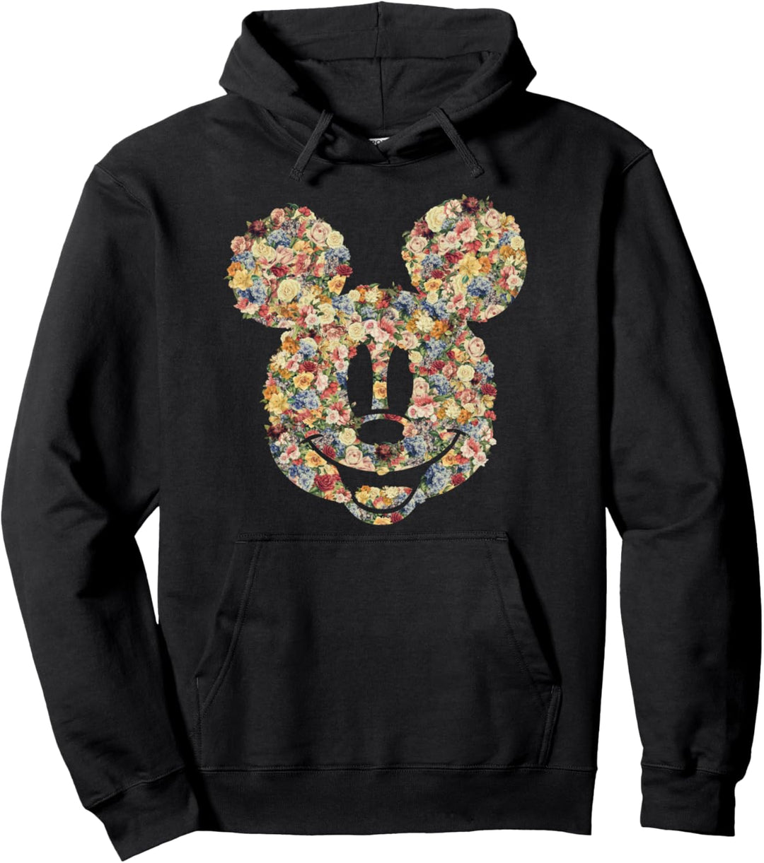 Disney Mickey And Friends Mickey Mouse Floral Fill Pullover Hoodie