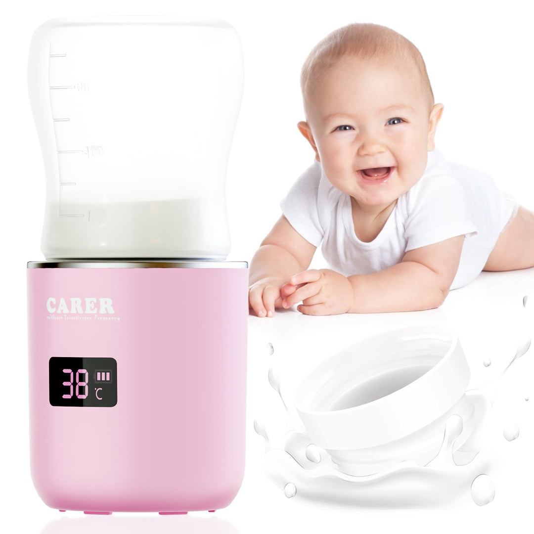 CARER BEAUTY Flaschenwärmer Baby unterwegs LCD-Display USB-Aufladung Konstante Temperatur Schnelles
