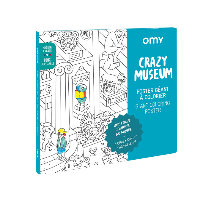 Poster géant à colorier crazy museum by omy, Museum