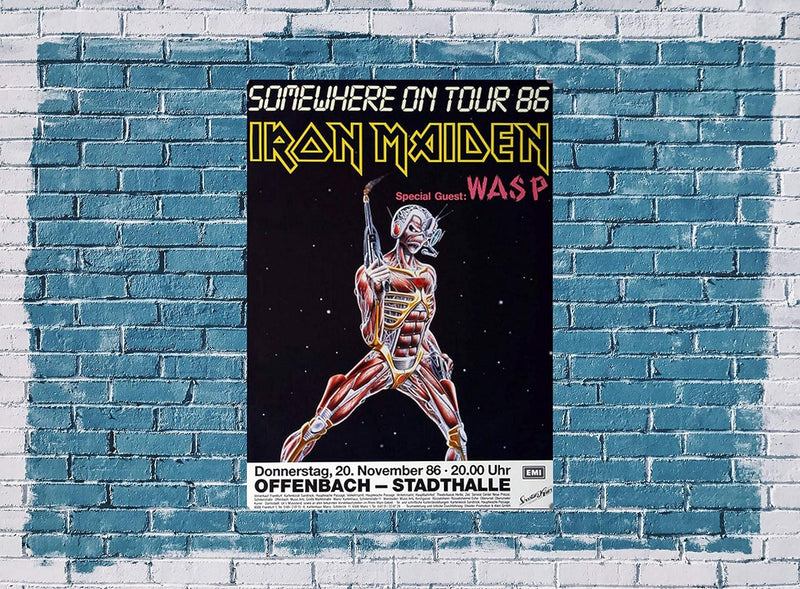 Iron Maiden - Somewhere, Frankfurt 1986 » Konzertplakat/Premium Poster | Live Konzert Veranstaltung