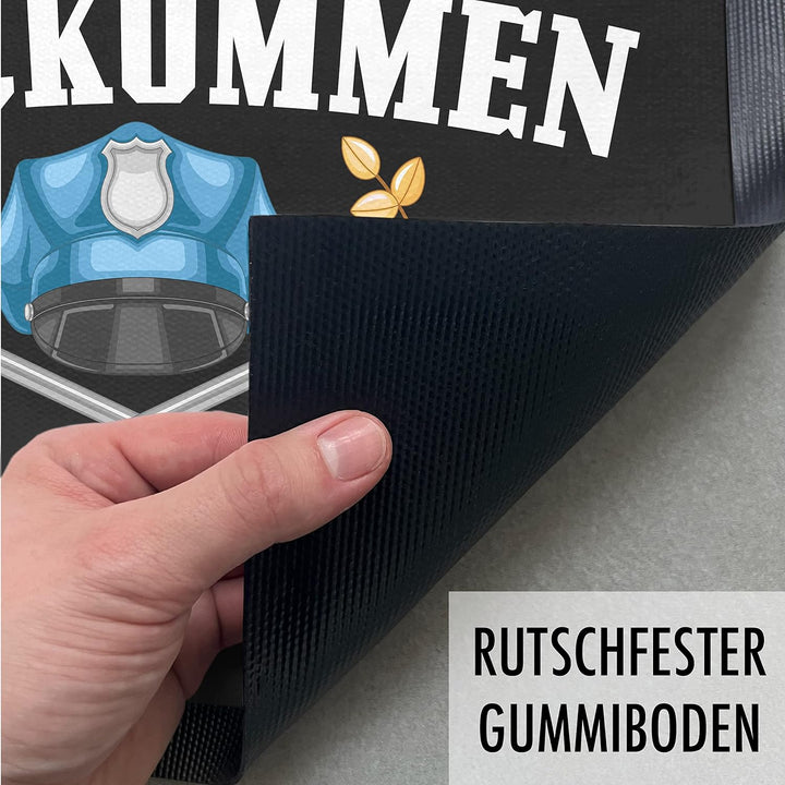 Trendation - Willkommen Fussmatte Grafik Schmutzfangmatte Geschenk Aussen Innenbereich 60x40 cm Wasc