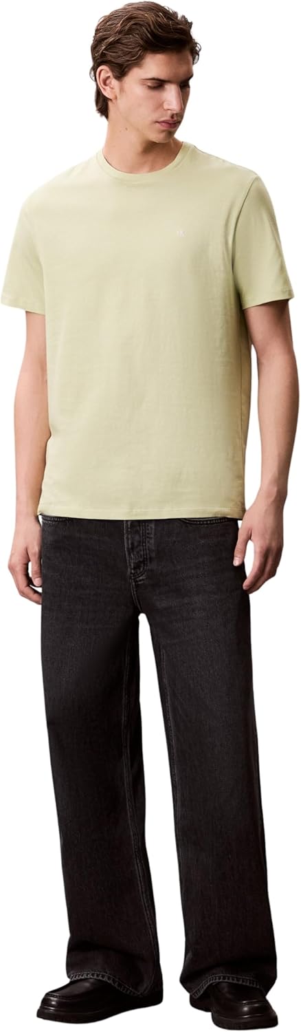 Calvin Klein Herren T-Shirt CK Kurzarm Rundhalsausschnitt mit Print Artikel NM2170E S/S Crew Neck XS