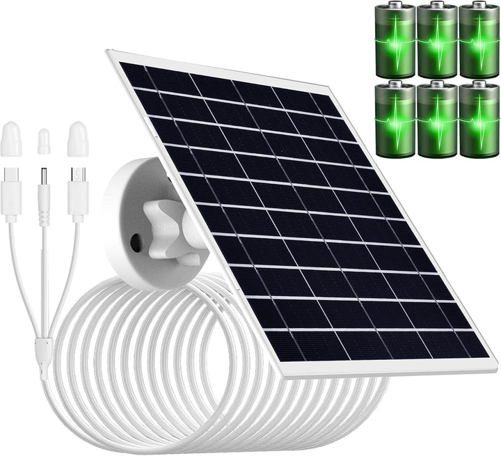 9W/5V Solarpanel mit eingebautem 15600mAh wiederaufladbarem Akku, mit 1.5m langem 3-in-1-Ladekabel (