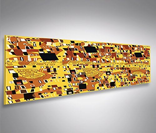 islandburner Bild Bilder auf Leinwand Klimt Style Panorama XXL Poster Leinwandbild Wandbild Dekoarti