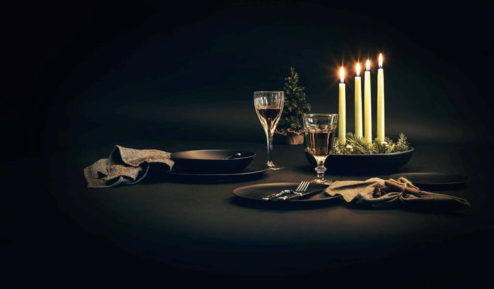 Seltmann Weiden Liberty Velvet Black Suppenteller 6er Set, 21 cm, Tiefe Essteller mit mattem Finish,