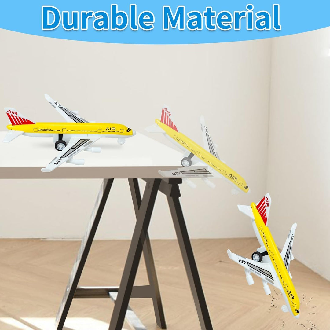 Flugzeug Spielzeug, Metall Pull Back Flugzeug Spielzeug für 3 4 5 6 Jahre Jungen Mädchen, Diecast Fl