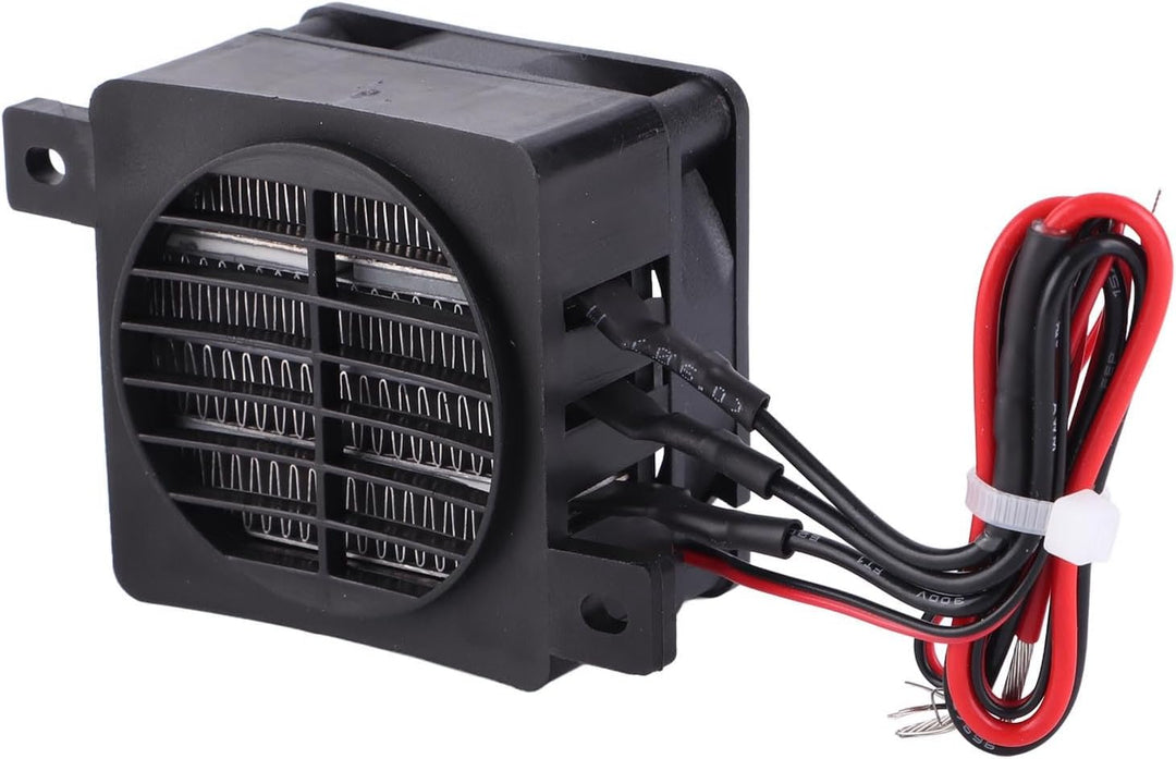 100W 12V PTC Luftheizung, Mini Tragbare Keramik-Heizlüfter mit Thermostat-Funktion, Energiesparendes