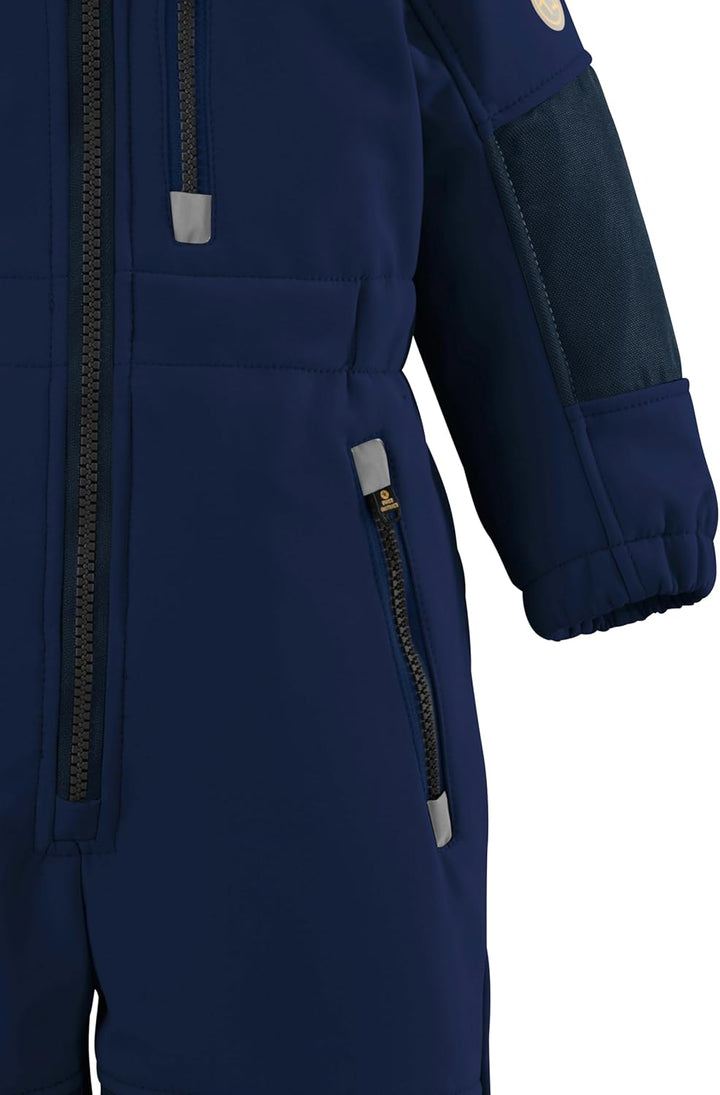 first instinct by killtec Jungen Fiow 35 Mns Onpc Softshell Overall mit Kapuze 98-104 dunkelblau, 98