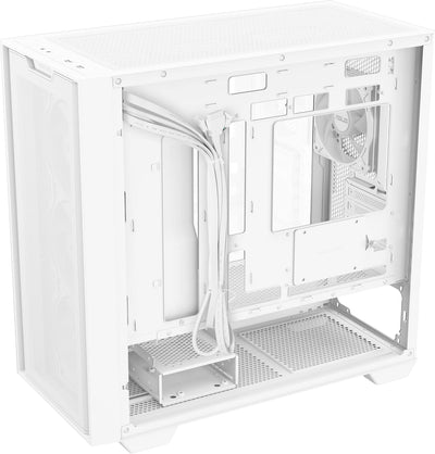 ASUS A21 Plus TG ARGB White microATX PC Gehäuse (vorinstallierte ARGB-Lüfter, Mesh Frontpanel, kompa