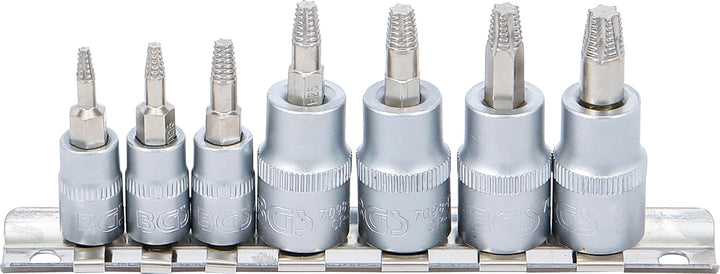 BGS 7098 | Schraubenausdreher-Bit-Einsatz-Satz | Antrieb Innenvierkant 6,3 mm (1/4") / 10 mm (3/8")