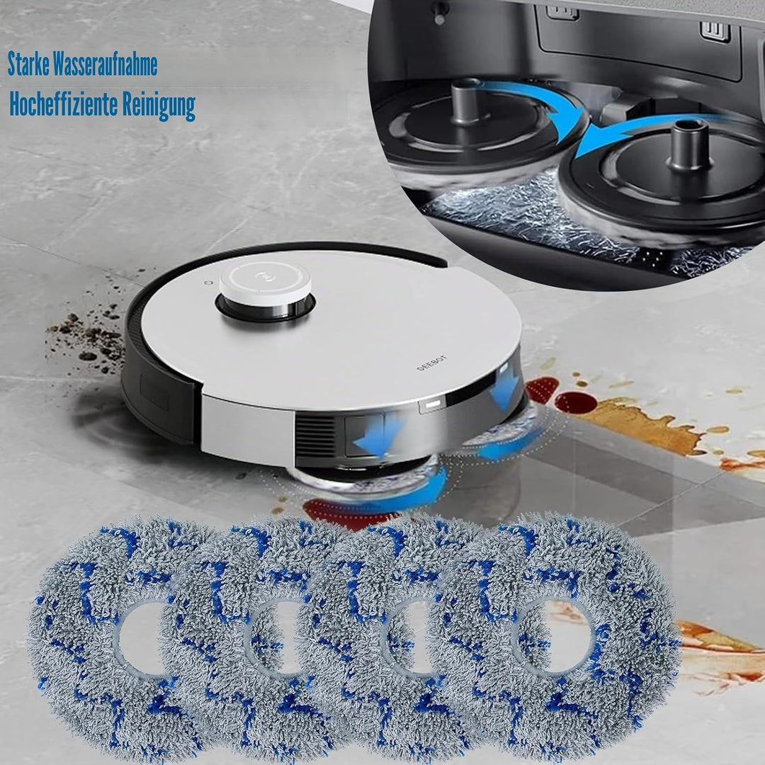 Ersatz-Zubehör-Set für Ecovacs Deebot X1 Turbo/Omni-Roboter-Staubsaugerteile, 1 Hauptbürste, 6 Seite