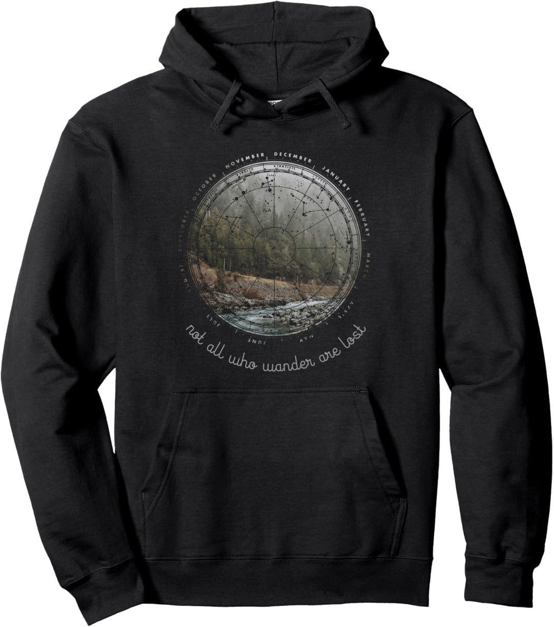 Vintage Compass - Wandern im Freien Nicht alle, die wandern, Pullover Hoodie