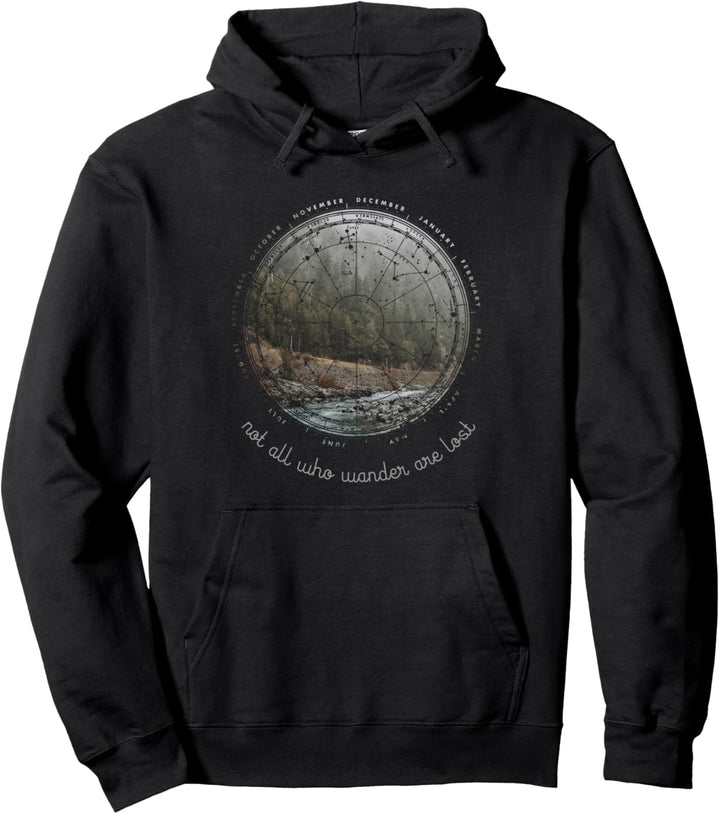 Vintage Compass - Wandern im Freien Nicht alle, die wandern, Pullover Hoodie