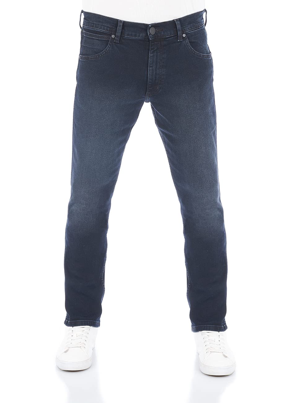 Wrangler Herren Jeans Greensboro Regular Fit Herrenhose Straight Blau W30 - W42 31W / 34L Smoke Blue