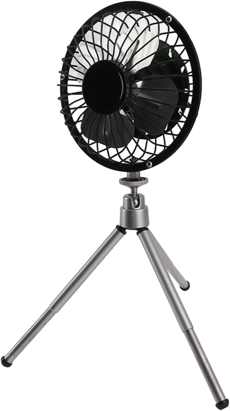 Zunate Solarbetriebener Ventilator, 20 W Campingventilator mit Solarpanel, 13 cm Solarpanel betriebe