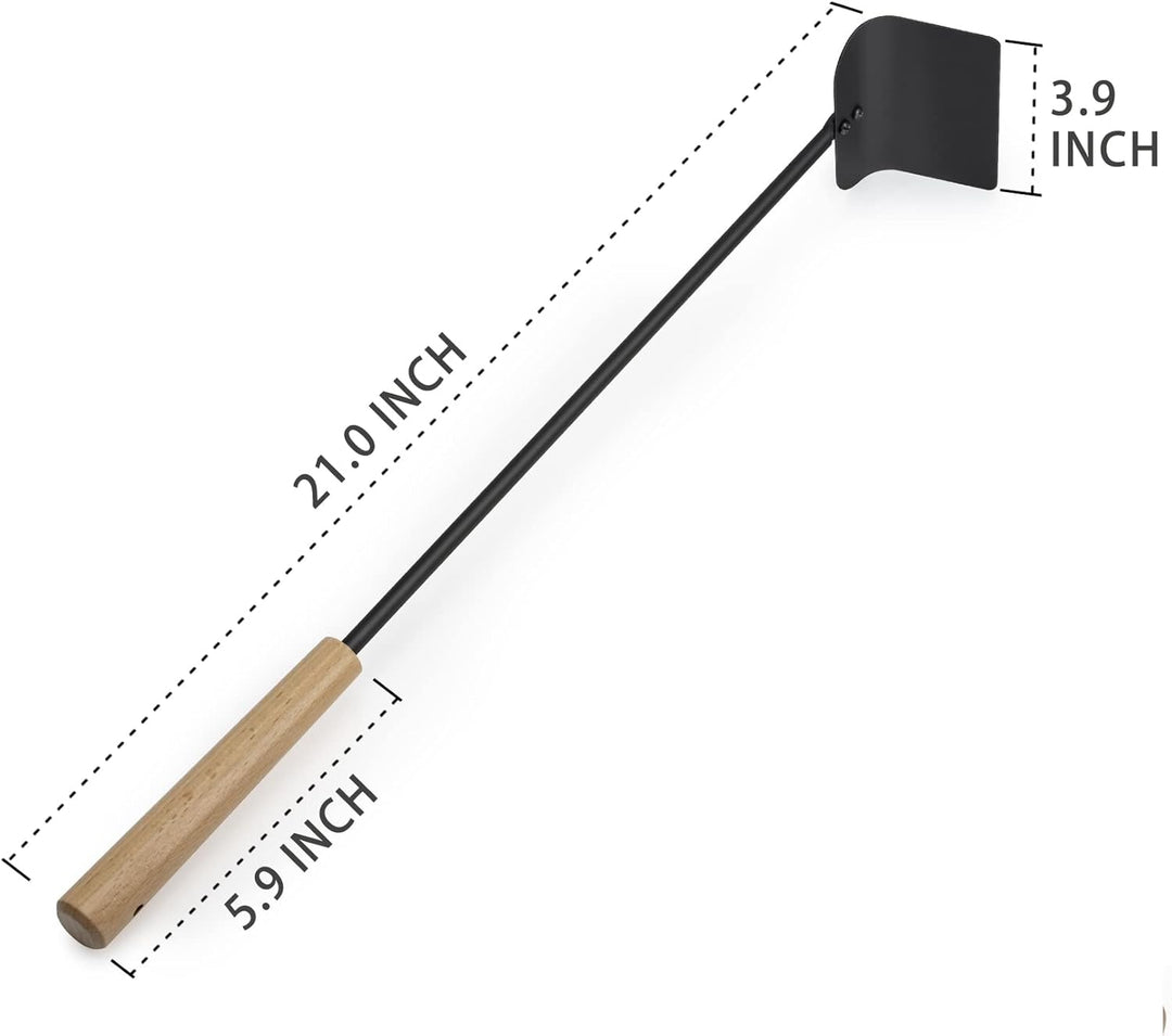 Onlyfire Holzkohleschieber Metall Aschekratzer mit Langem Griff 53 cm, Ascheschieber Zubehör für Hol