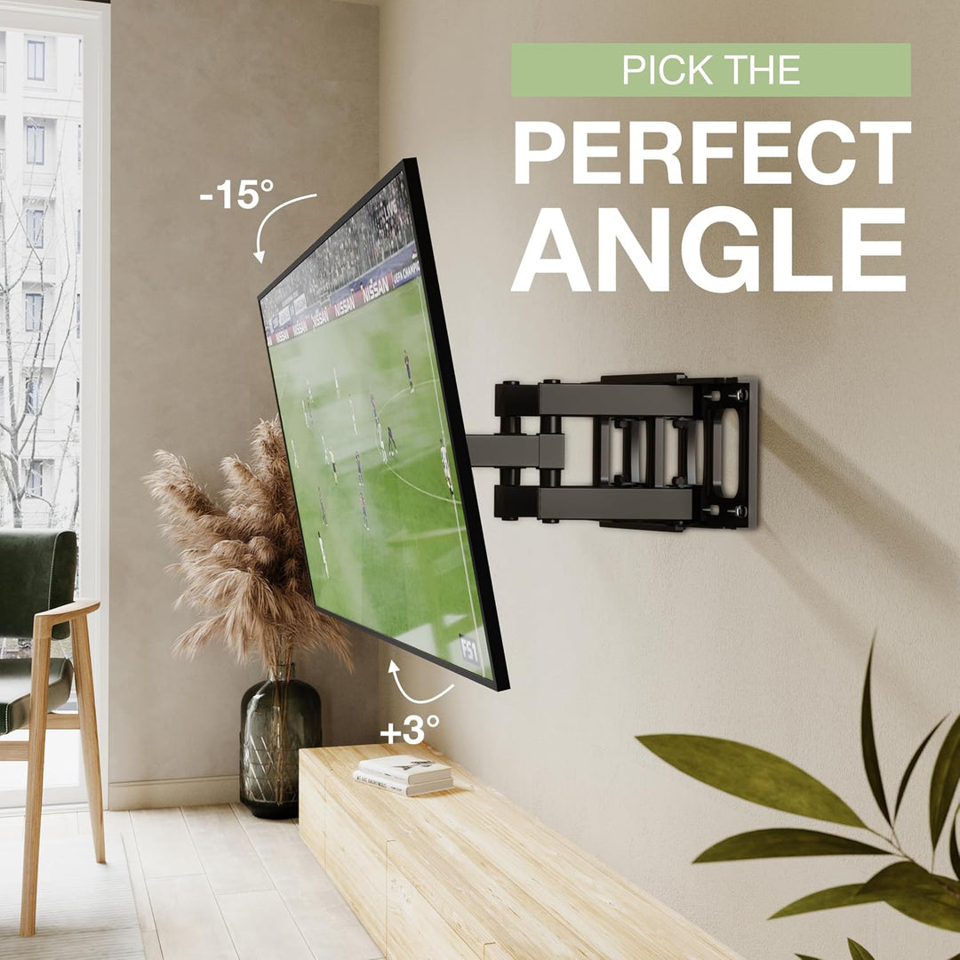 TV Wandhalterung für 32-65 Zoll Bildschirme VESA 75x75 bis 400x400mm Schwenkbare Neigbare und Ausfah