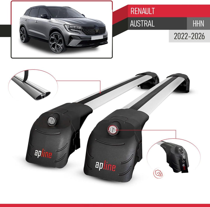 acpar Kompatibel mit Renault Austral 2022-2024 Relingträger ACE-2 Dachträger Gepackträger GRAU