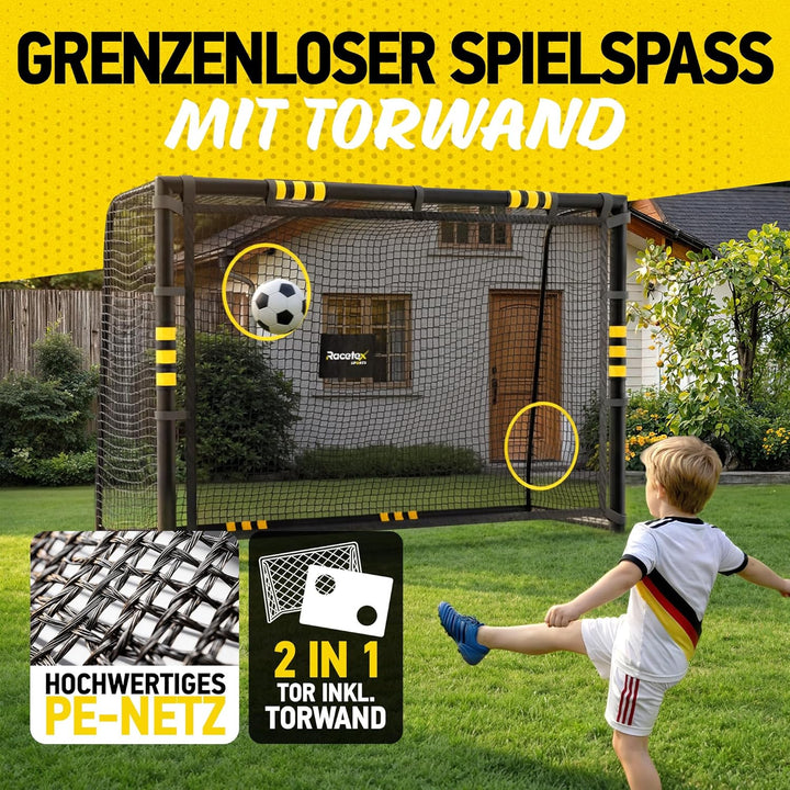 Racetex Fussballtore für Garten Kinder und Erwachsene mit [Anti-Rost Beschichtung] - Fussballtor Kin